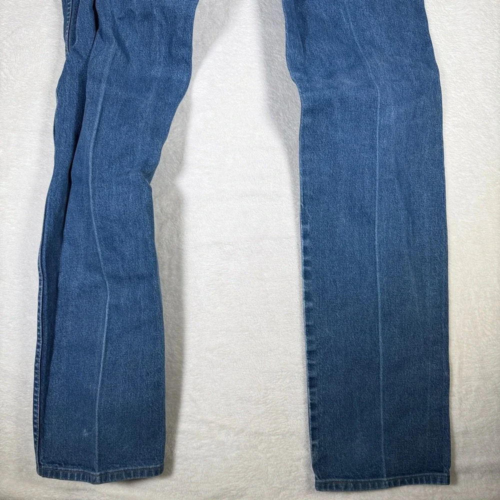 Wrangler Jeans Mens 36x38 Blue Denim Straight Leg Classic‎ Fit Pants Made In USA